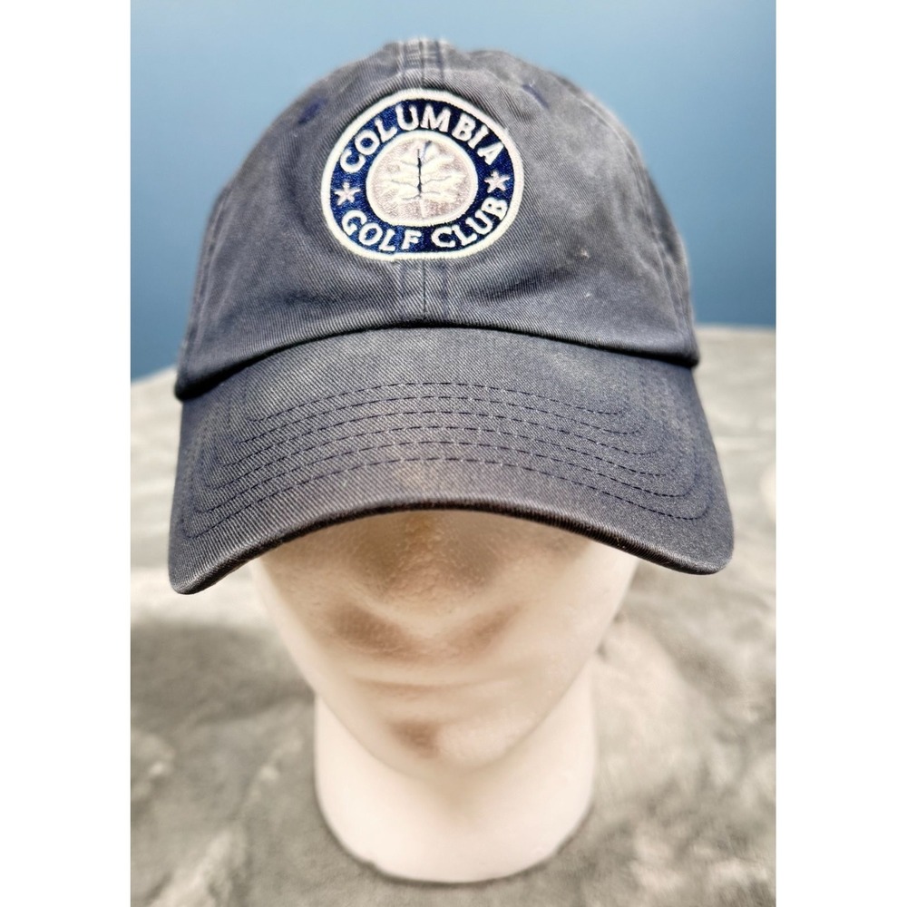 Columbia Golf Club Mens Dad Hat Adjustable Blue Embroidered Logo Cap